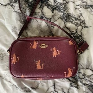 Coach Crossbody Pouch Party Cat Print